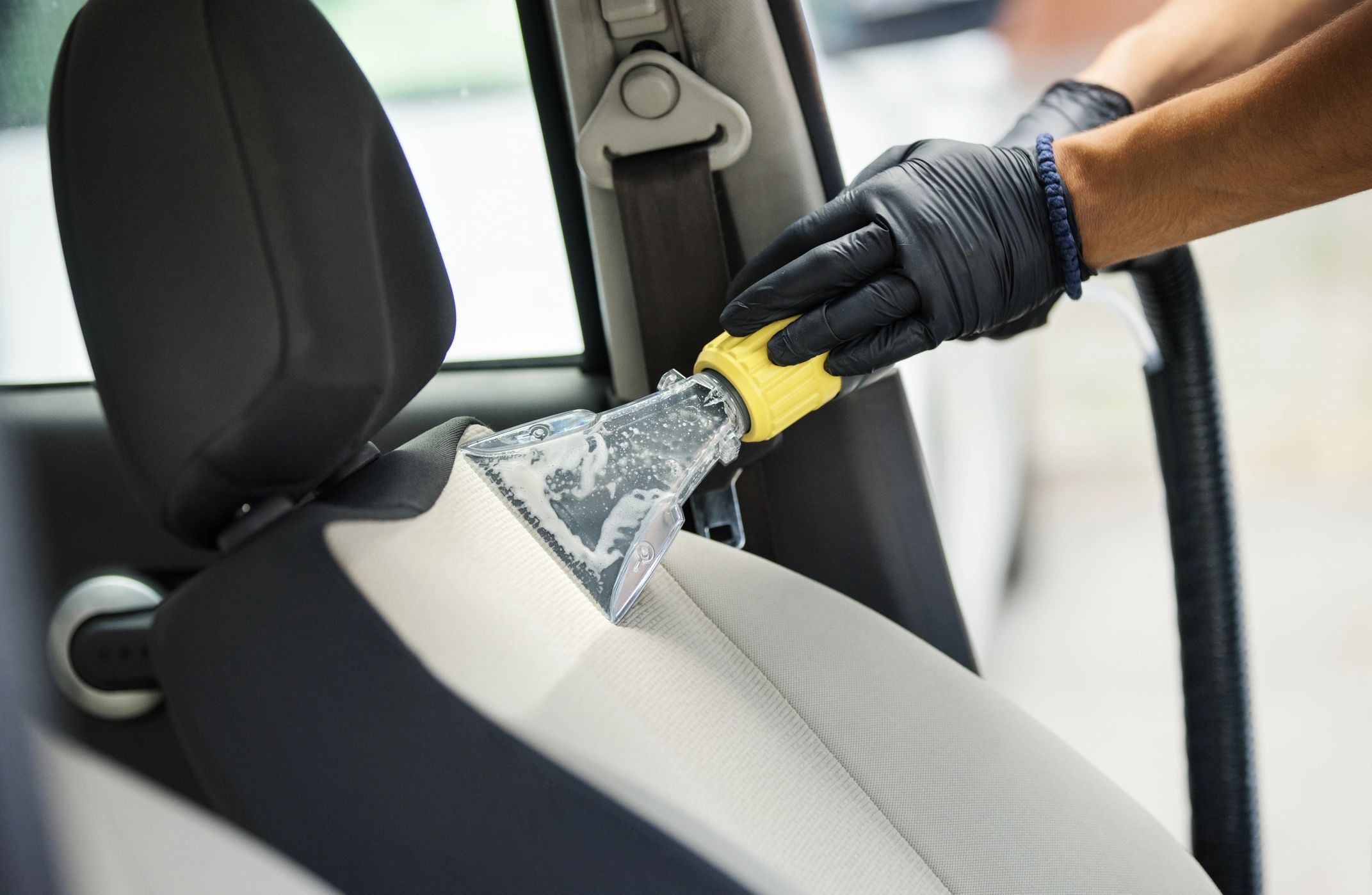 Car interior detailing and cleaning.